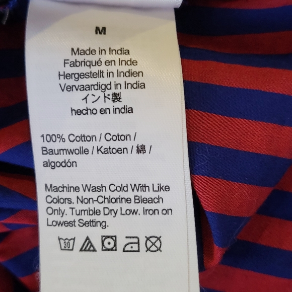J. Crew Red and Blue Striped Blouse - Picture 4 of 8